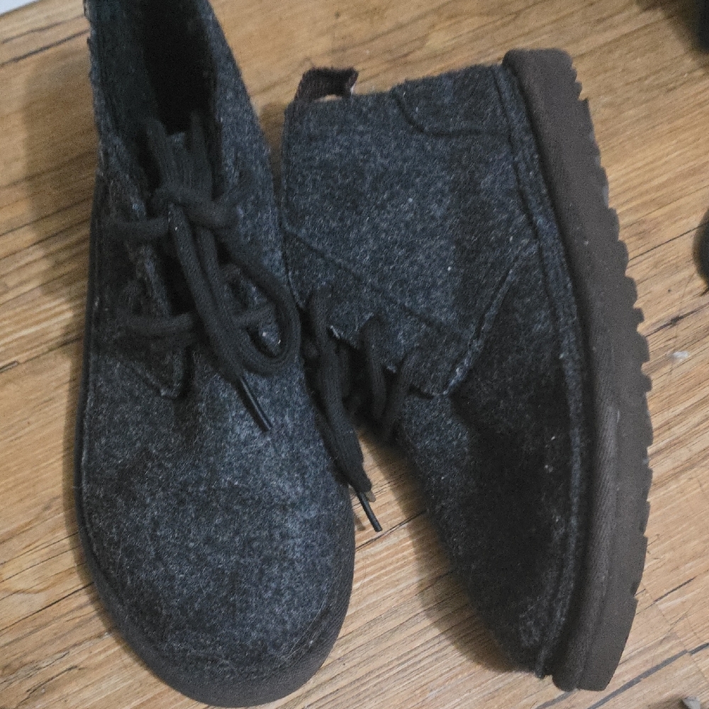 UGG Charcoal Wool Ankle Boots-Refelt Neumel